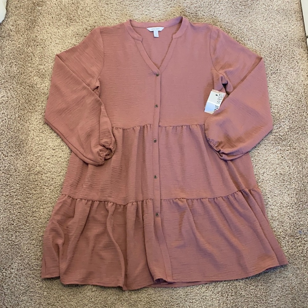 NWT Mauve Tiered Dress